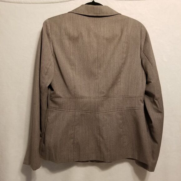 Talbots 10 Blazer Jacket Wool Light Brown Fitted Career Office Business Classic - Picture 7 of 8
